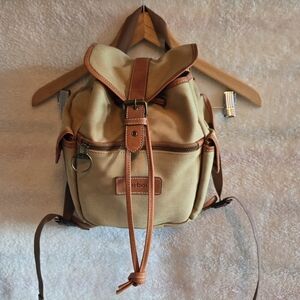 Barbour Tan and Brown Men's Backpack